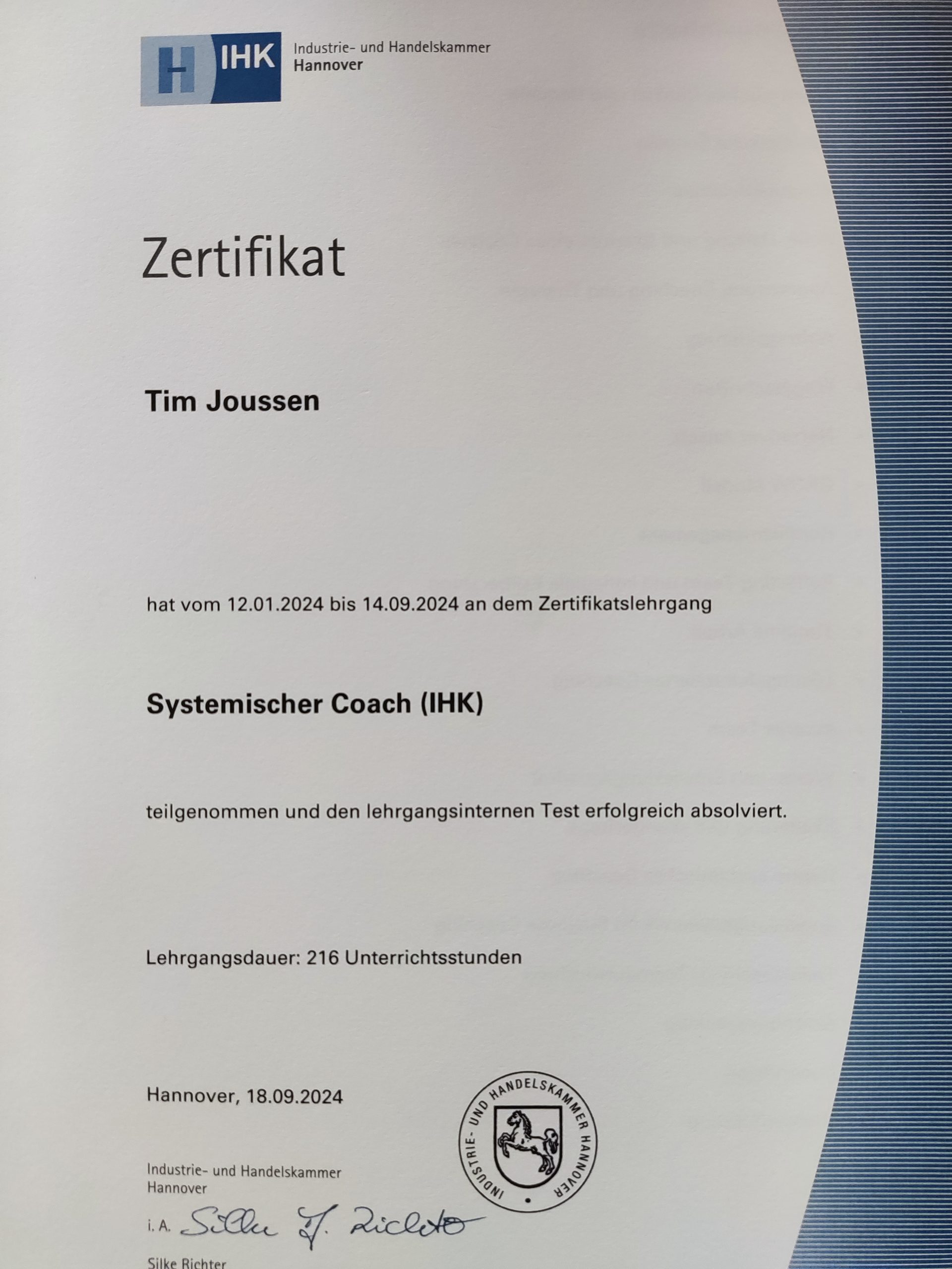 Systemischer Coach (IHK)